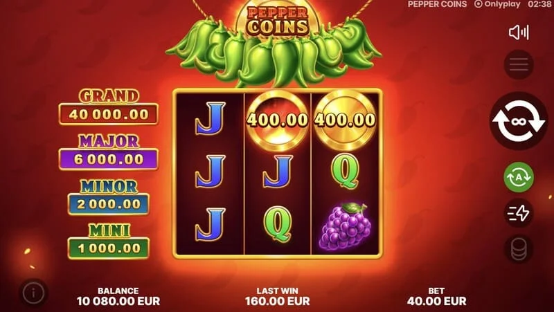Pepper Coins - bonus coins in the Hold and Win round